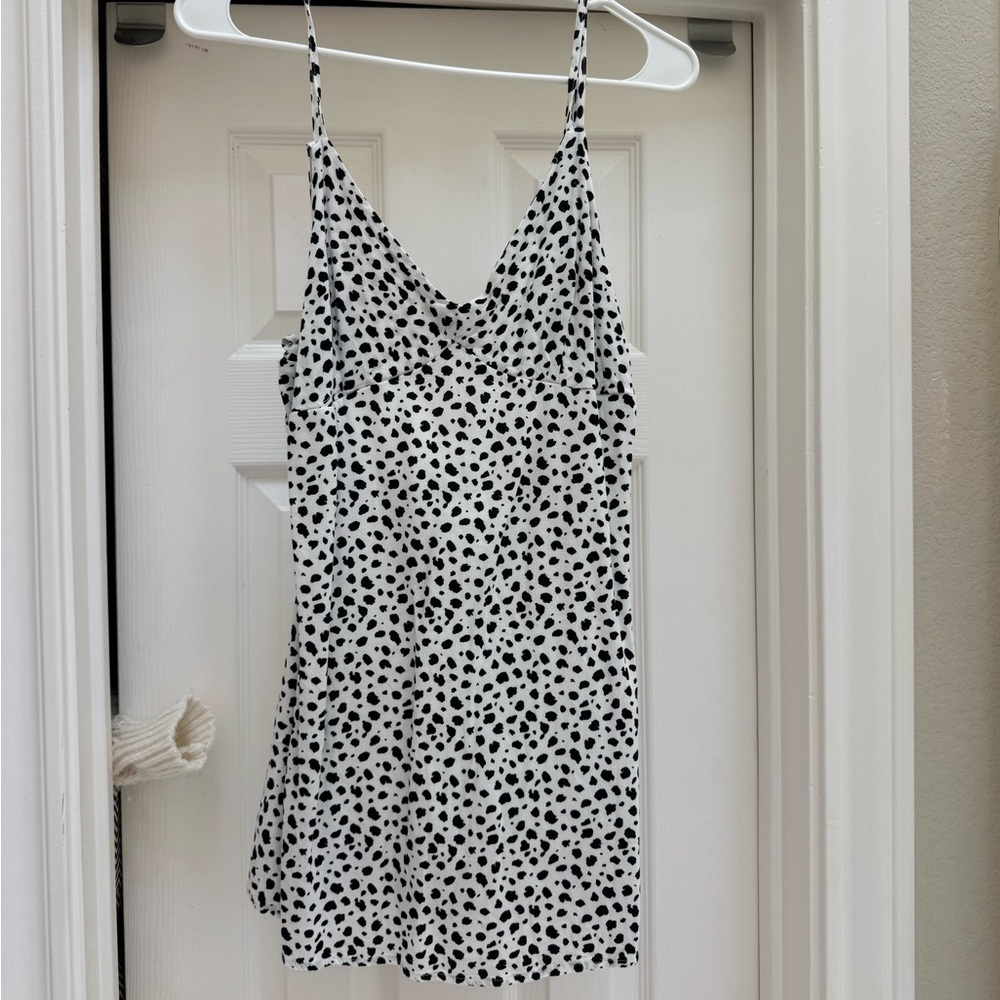 Kendall & Kylie Black and White Spotted Dress